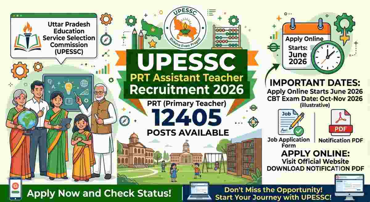 UPESSC PRT Assistant Teacher Recruitment 2026 — 12405 Posts Apply Online