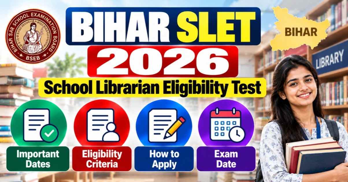 Bihar SLET 2026: School Librarian Eligibility Test, Dates, How to Apply