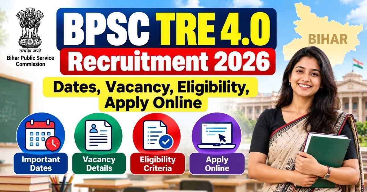 BPSC TRE 4.0 Recruitment 2026: Dates, Vacancy, Eligibility, Apply Online.