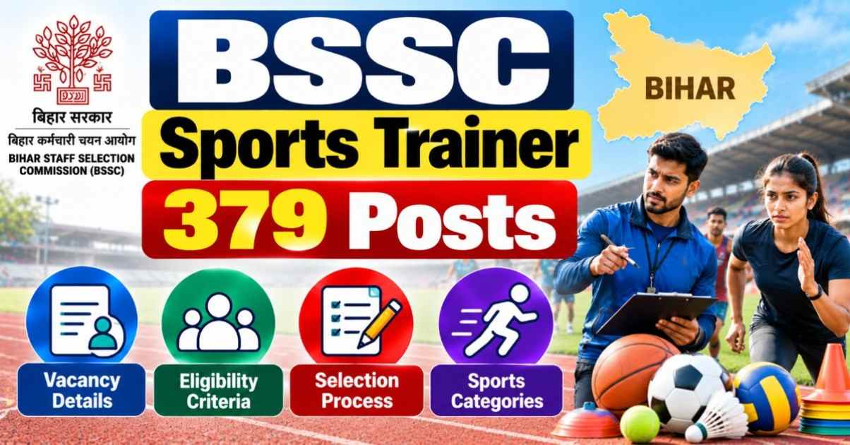 BSSC Sports Trainer 2026: 379 Posts, Sport Selection Exam Date
